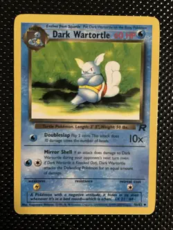 Wizards of the Coast Dark Wartortle 46/82 Team Rocket Unlimited English 60 HP - Image 1