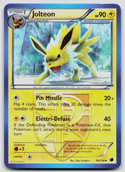 Jolteon 34/116 Plasma Freeze Pokemon LP - Image 1