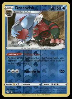 Dracovish 053/189 Holo Rare Darkness Ablaze Pokemon Reverse Holo Lightly Played - Image 1