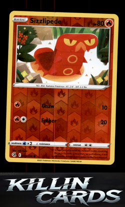 Reverse Holofoil Sizzlipede (46) 046/264 Pokemon Common SWSH08: Fusion Strike Ca - Image 1