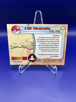 Pokemon Topps Ninetales #38 TV Animation Edition Blue Label Non Holo English LP - Image 3