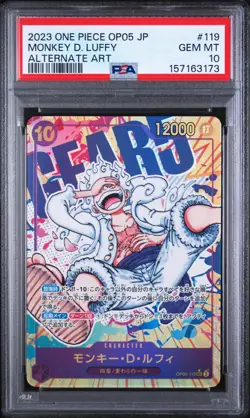 2023 ONE PIECE JAPANESE OP05-AWAKENING OF THE NEW ERA MONKEY D. LUFFY PSA 10 - Image 1