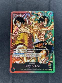 BANDAI ONE PIECE LUFFY & ACE ST30-001 LEADER * CLEAN* PARALLEL & Normal BOTH - Image 2