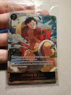 CARTE ONE PIECE Japan Expo - PROMO P-075 MONKEY.D.LUFFY GOLD Foil French - Image 3
