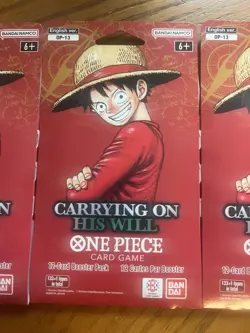 One Piece TCG OP-13 Carrying On His Will Sleeved Booster Pack Lot of 4 English - Image 3
