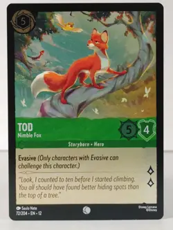 Tod - Nimble Fox - foil - Wilds Unknown #72 - LORCANA - NM - V - Image 1