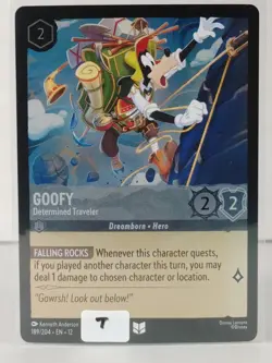 Goofy - Determined Traveler - foil - Wilds Unknown #189 - LORCANA - NM - U Pick - Image 2