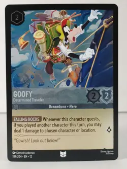 Goofy - Determined Traveler - foil - Wilds Unknown #189 - LORCANA - NM - U Pick - Image 3