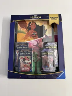 Disney Lorcana TCG The First Chapter Portfolio + 4 Booster Packs - Image 1