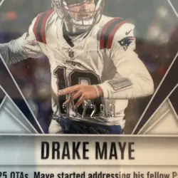 2025 Panini Phoenix - Drake Maye #111 Pink Hyper /299 - Image 3