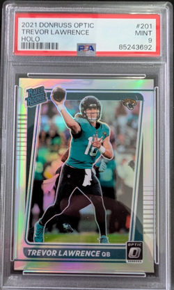 2021 Panini Optic Trevor Lawrence Rated Rookie Holo Silver (RC) PSA 9 Jaguars - Image 1