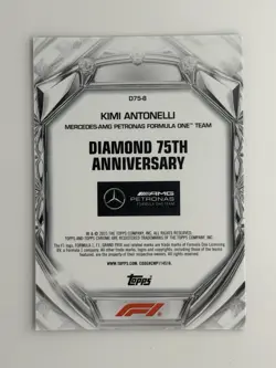 Kimi Antonelli 2025 Topps Chrome Formula 1 F1 Diamond Anniversary Base - Image 2