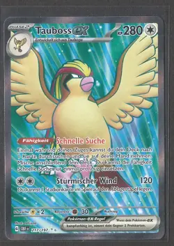 Tauboss ex 217/197 Ultra Rare Obsidian Flames NM Pokemon Karte Deutsch - Image 1