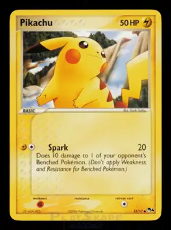 Pokemon Card Pikachu 13/17 POP Series 4 Common Vintage Rare Non-Holo NM 2006 - Image 1
