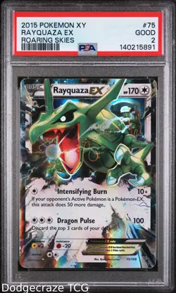 2015 Pokemon Roaring Skies Rayquaza EX 75/108 PSA 2 - Image 1
