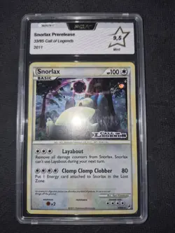 Carte Pokemon Snorlax Holo Prerelease Stamp 33/95 Call of Legends PCA 9,5 - Image 1