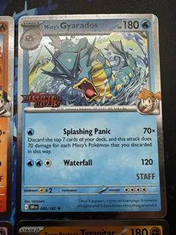 Destined Rivals STAFF Prerelease Promo Stamped Complete Set All 4 Pokemon Cards - Image 4