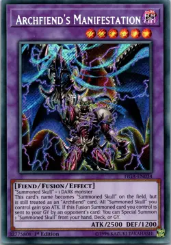 Yugioh Archfiend's Manifestation FIGA-EN034 1st Edition Secret Rare NM - Image 1