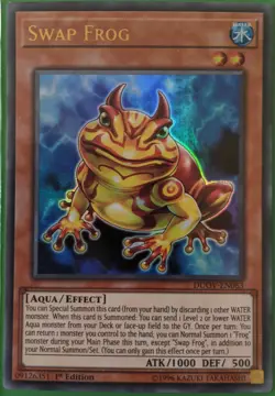 YuGiOh Swap Frog Ultra Rare 1st Edition DUOV-EN063 NM - Image 1