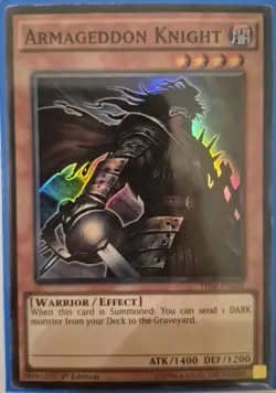 YuGiOh Armageddon Knight Super Rare 1st Edition THSF-EN035 - Image 1