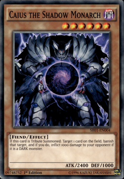 Caius The Shadow Monarch - 1st Edition SR01-EN004 - LP - YuGiOh - Image 1