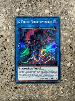 Yugioh TCG S-Force Nightcatcher CORI-EN040 Super Rare 1st Edition EU NM-M - Image 1