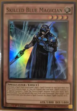 YuGiOh Skilled Blue Magician SECE-EN032 1st Edition Super Rare - Image 1