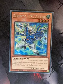 Yugioh BLC1-EN022 Elemental HERO Stratos (Alternate Art) Near Mint (SILVER) - Image 1