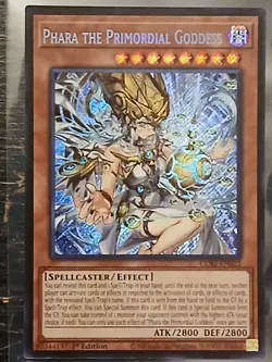 Yugioh CORI-EN022 Secret Rare Phara The Primordial Goddess 1st Ed NM - Image 1