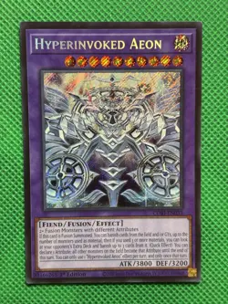 YuGiOh! - Hyperinvoked Aeon CORI-EN033 Secret Rare 1st Edition Near Mint - Image 1