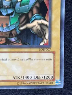 Yugioh Celtic Guardian LOB-007 Super Rare Halo 2002 NM/Mint! - Image 5
