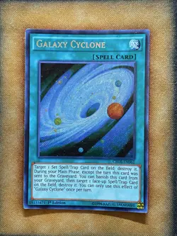 Yugioh Galaxy Cyclone CROS-EN062 Secret Rare 1st Ed MP - Image 1