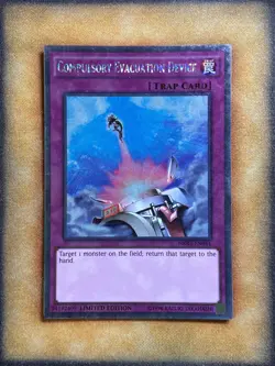 Yugioh Compulsory Evacuation Device NKRT-EN044 Platinum Rare Limited Edition LP - Image 1