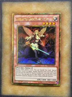 Yugioh Kozmo Goodwitch PGL3-EN025 Gold Secret Rare 1st Ed NM - Image 1