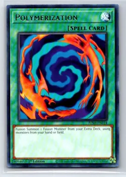 Polymerization JUSH-EN014 Rare Justice Hunters Yu-Gi-Oh Lightly Played - Image 1