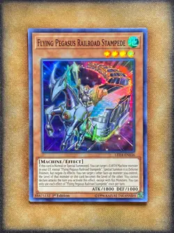 Yugioh Flying Pegasus Railroad Stampede LED4-EN036 Super Rare 1st Ed NM - Image 1