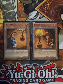 YUGIOH WATCH DOG NECH + WATCH CAT MP19 COMMON 1ST ED NM - Image 1