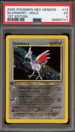 Pokemon Skarmory Neo Genesis 1st Edition Holo Rare #13 PSA 5 - Image 1
