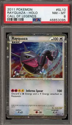 Pokemon Rayquaza Call of Legends Holo Rare #SL10 PSA 8 - Image 1