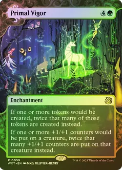 Magic The Gathering MTG PRIMAL VIGOR SHOWCASE FOIL Wilds of Eldraine NM - Image 1