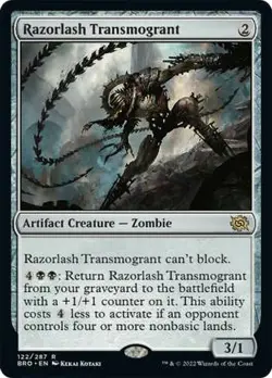 [1x] Razorlash Transmogrant - Foil Near Mint, English The Brothers' War MTG Magi - Image 1