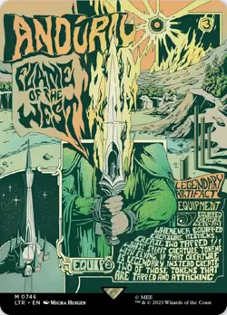 MTG Lord of the Rings Anduril, Flame of the West (Borderless Poster) Non-Foil NM - Image 1
