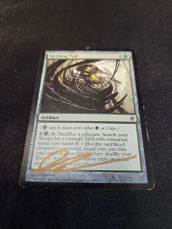 MTG Birthing Pod - New Phyrexia - Gold Signed by Daarken - MP - Image 1