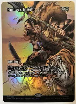 Hunter's Insight Borderless FOIL Marvel Spiderman MTG MAGIC THE GATHERING - Image 1