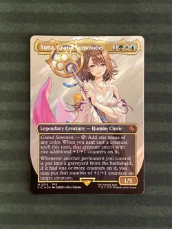 Yuna Grand Summoner Borderless Surge Foil M 0216 FIC MTG Final Fantasy Mint - Image 1