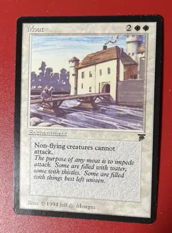 Magic the Gathering Legends Moat English Mtg NM Near Mint Vintage - Image 1