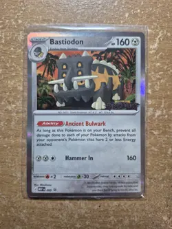 Bastiodon MEP 085 - Prerelease Stamped Promo - Pokemon TCG: Pitch Black - NM - Image 1