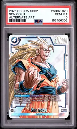 2025 DRAGON BALL SUPER CARD GAME FUSION WORLD MANGA BOOSTER 02 SON GOKU PSA 10 - Image 1