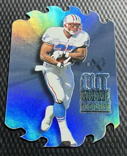 1997 Eddie George Oilers EX-2000 Cut Above Die Cut Insert #4 of 10 - Image 1