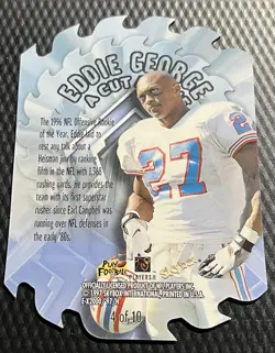 1997 Eddie George Oilers EX-2000 Cut Above Die Cut Insert #4 of 10 - Image 2